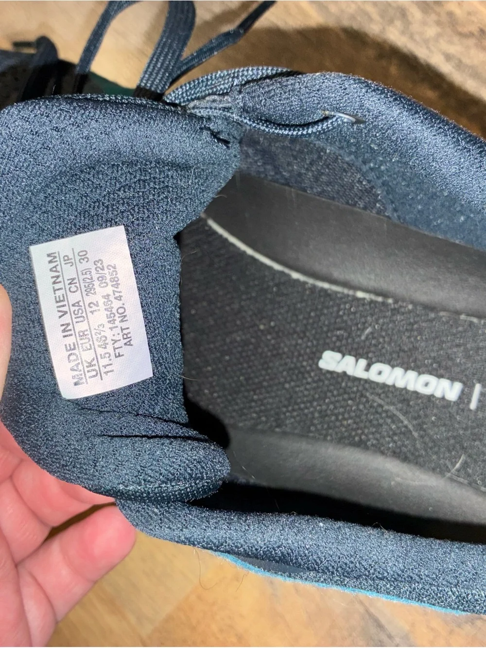 Salomon Kids' Black and Teal Athletic Sneakers